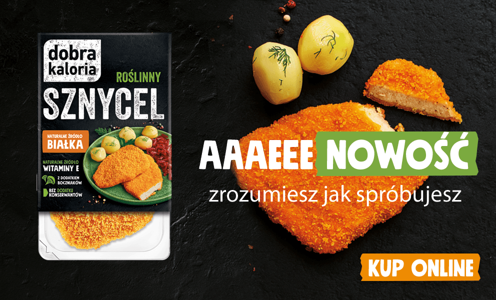 Dobra kaloria-  nowość w sprzedaży online i w sklepach - Sznycel roślinny na bazie boczniaków